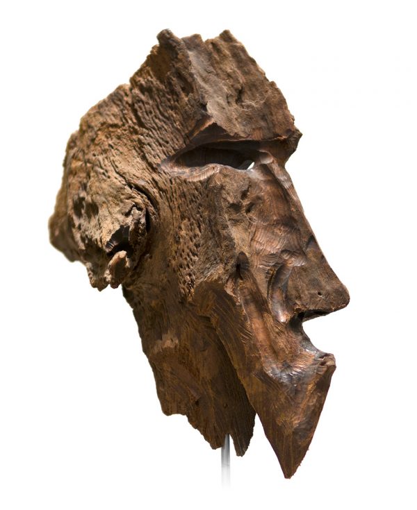 Wooden Head Sculpture